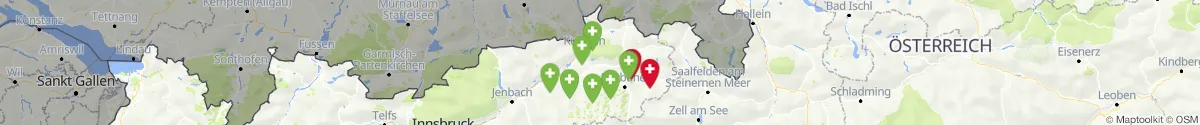 Map view for Pharmacies emergency services nearby Fieberbrunn (Kitzbühel, Tirol)